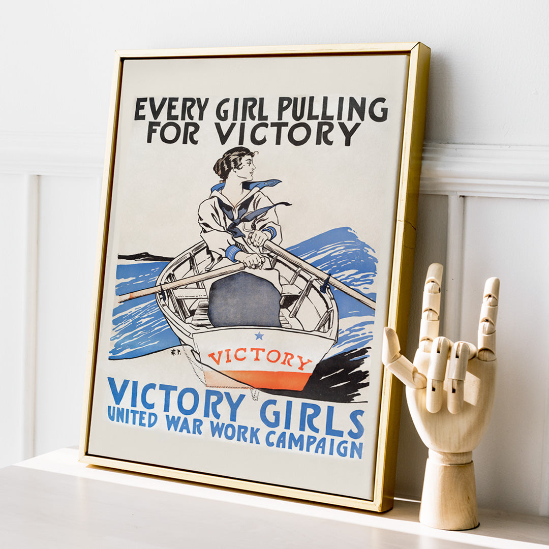 Toutes les filles pour la victoire Poster by Moryarty - Oil Painting canvas print