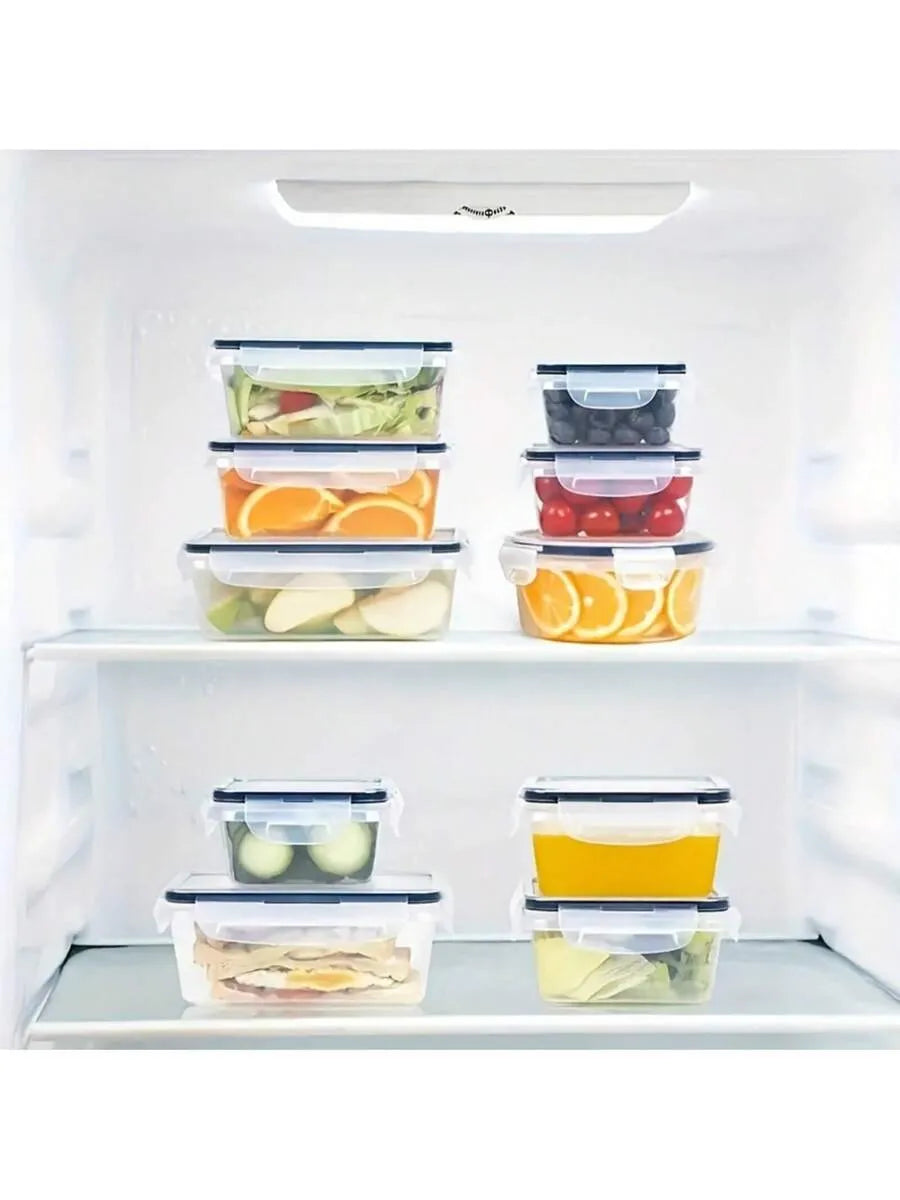 24 Pieces Food Storage Containers Set With Snap Lids (12 Lids + 12 Containers), Plastic Containers, Lunch Container Bento Box For Home