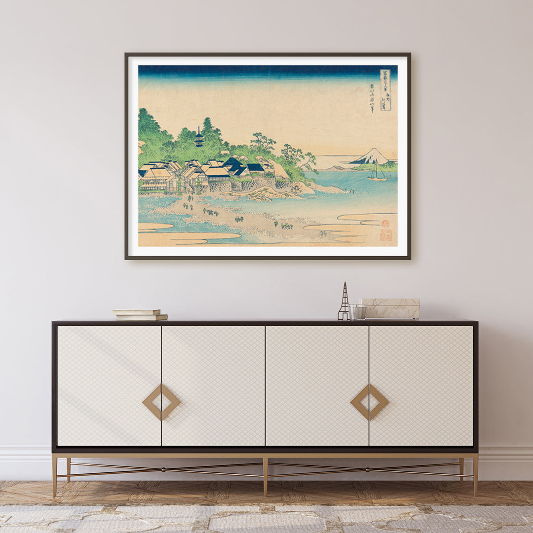 Enoshima, province de Sagami Poster by Moryarty - Oil Painting canvas print