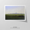 Meadows near Greifswald  Friedrich  Art Print by Without A Frame - Oil Painting canvas print