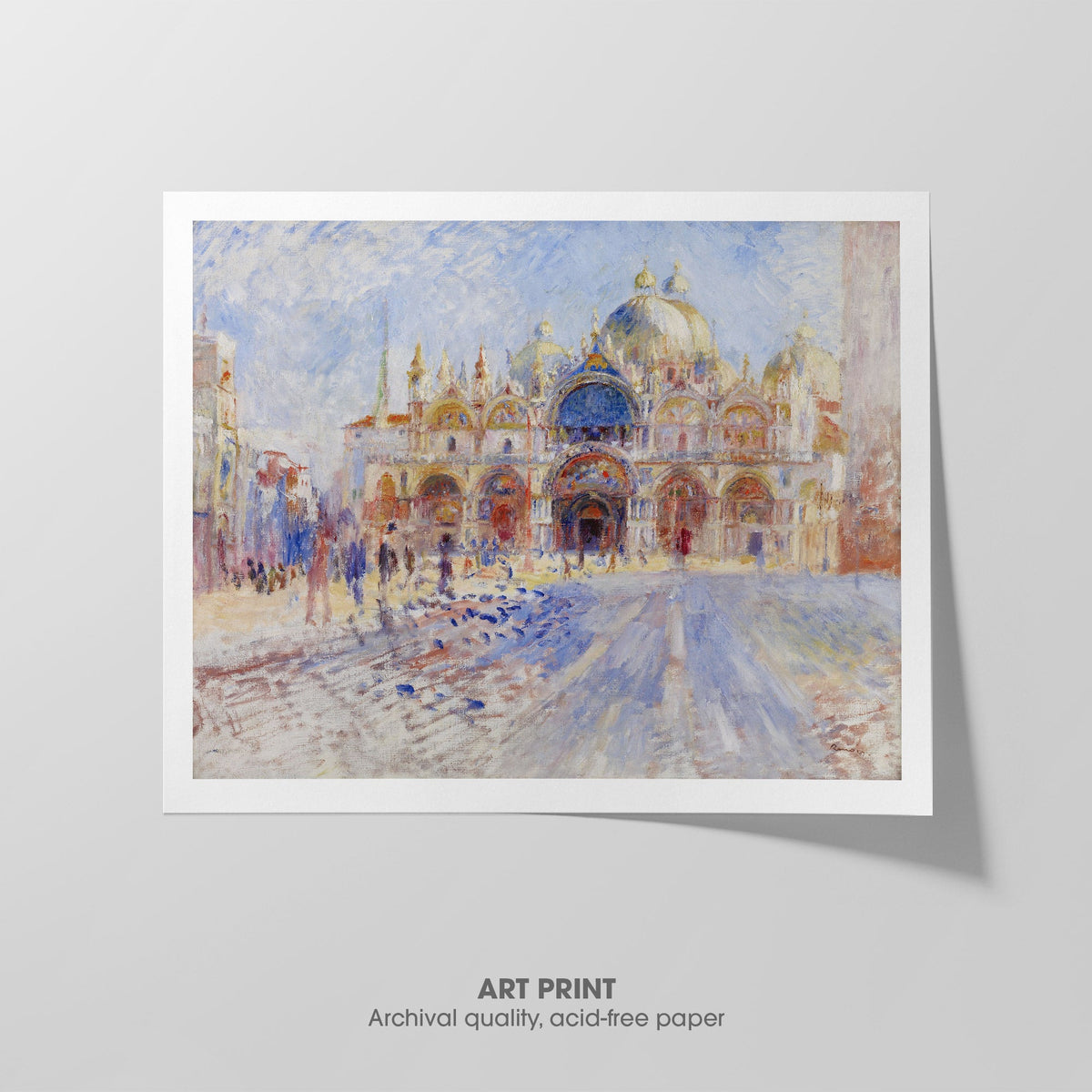 Piazza San Marco  Renoir  Art Print by Without A Frame - Oil Painting canvas print