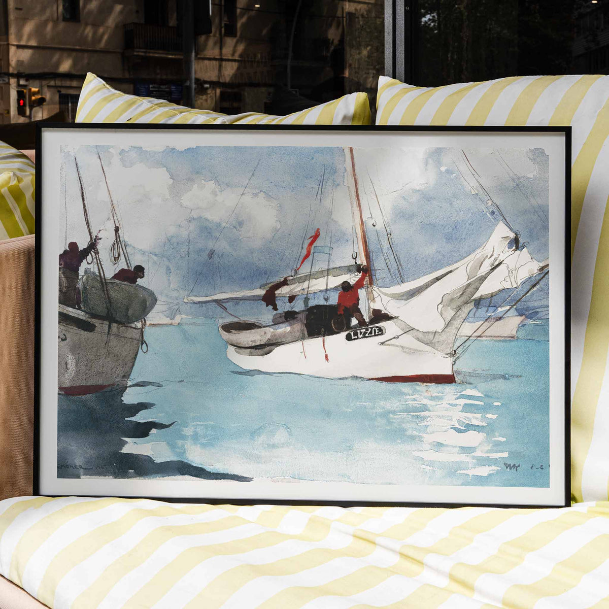 Bateaux de pche Poster by Moryarty - Oil Painting canvas print