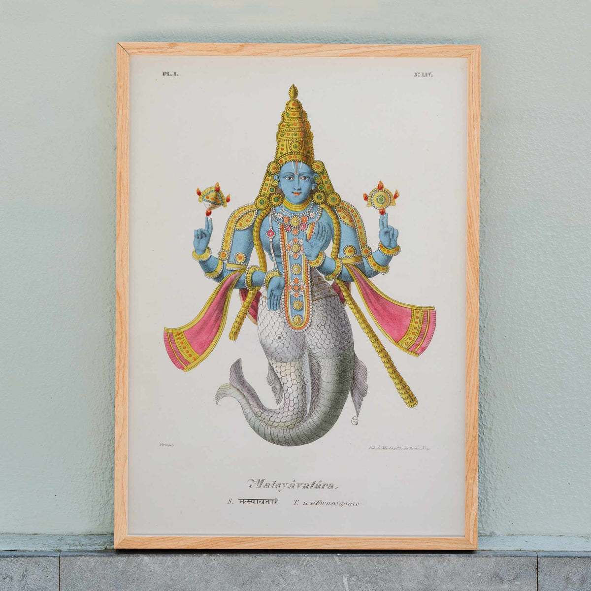 Matsyavatara Poster by Moryarty - Oil Painting canvas print