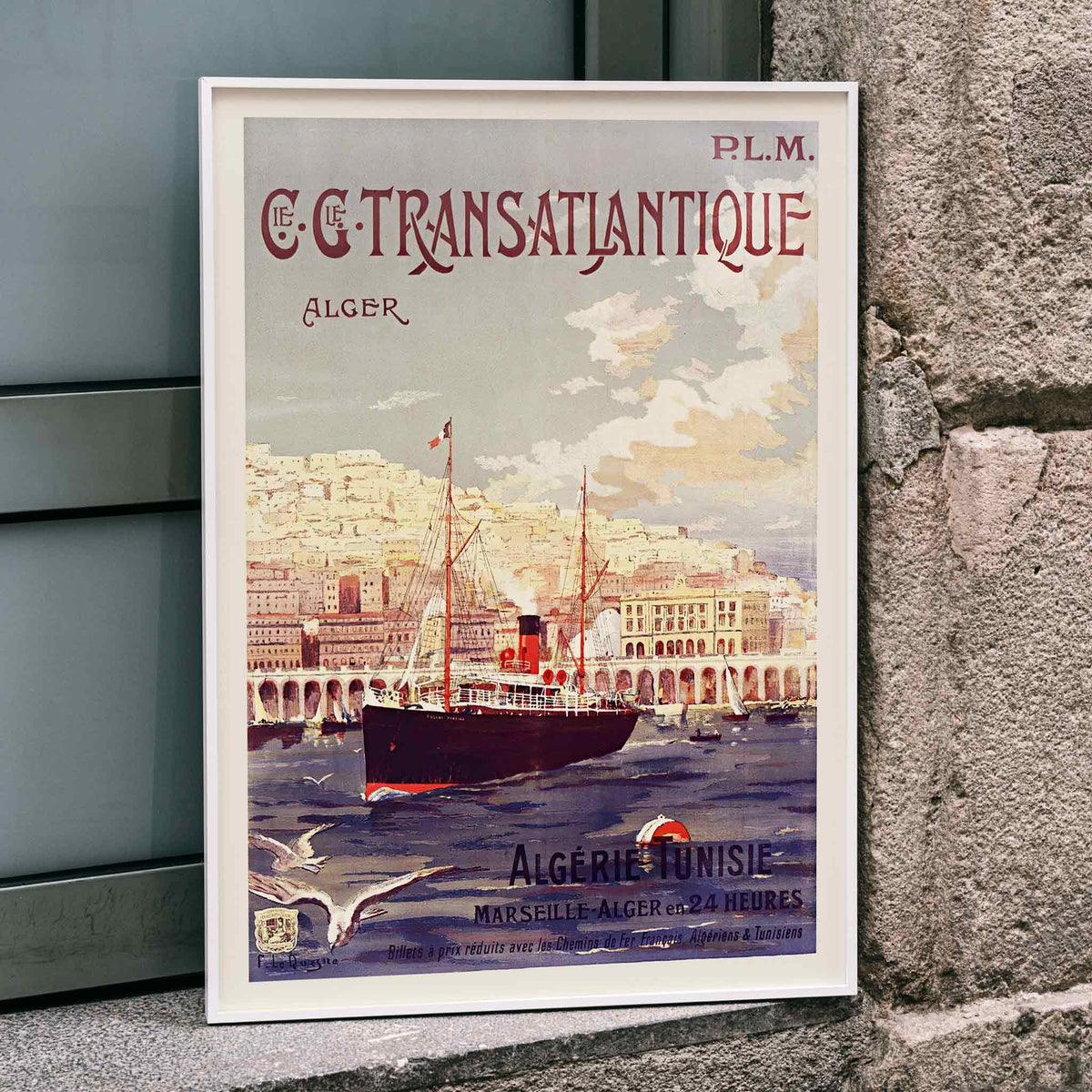 Cie.Cle Transatlantique Poster by Moryarty - Oil Painting canvas print