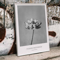 Lotus monochrome Poster by Moryarty - Oil Painting canvas print