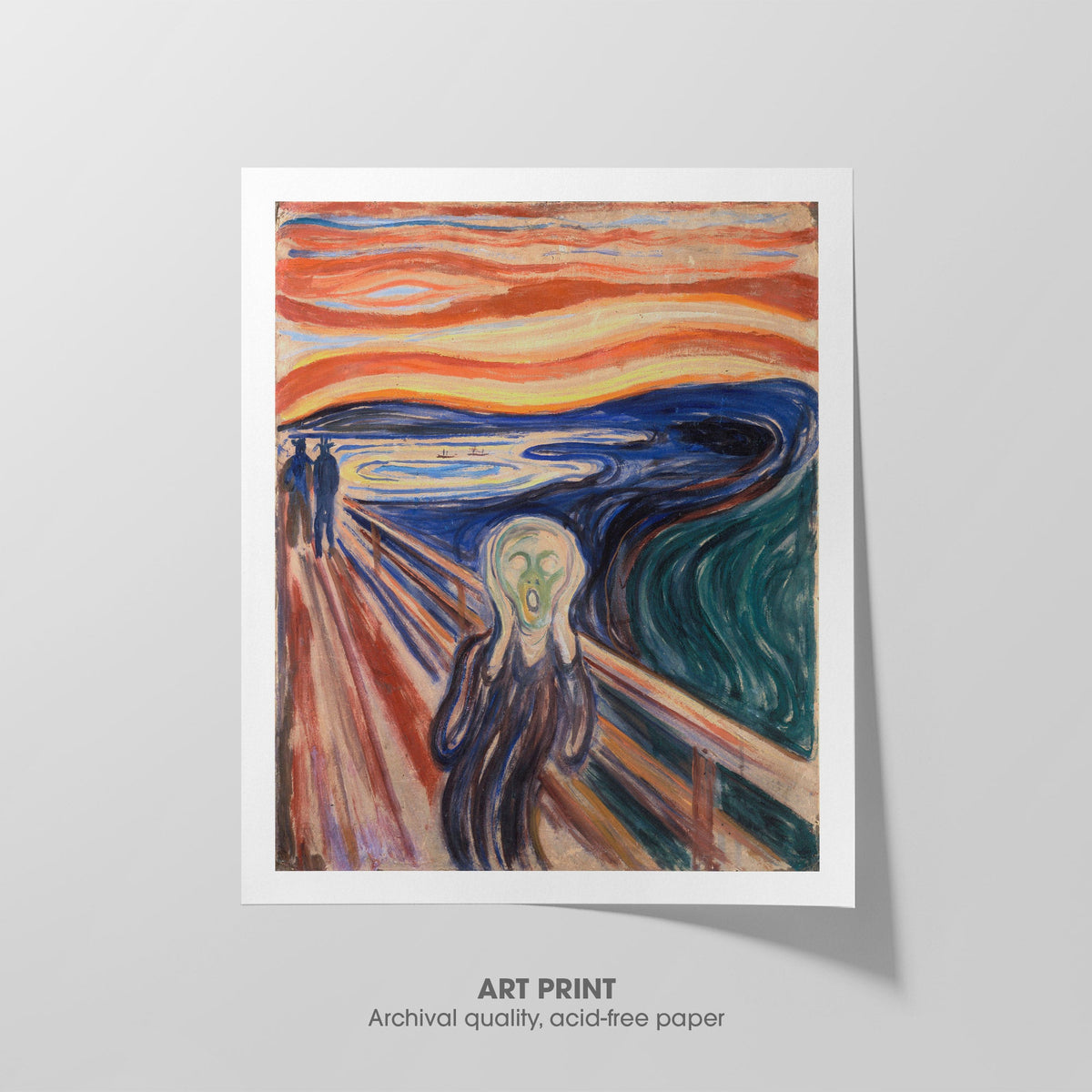 The Scream 1910  Munch  Art Print by Without A Frame - Oil Painting canvas print