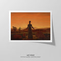 Woman in front of the Setting Sun  Friedrich  Art Print by Without A Frame - Oil Painting canvas print