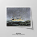 Ship in the Storm  Rousseau  Art Print by Without A Frame - Oil Painting canvas print