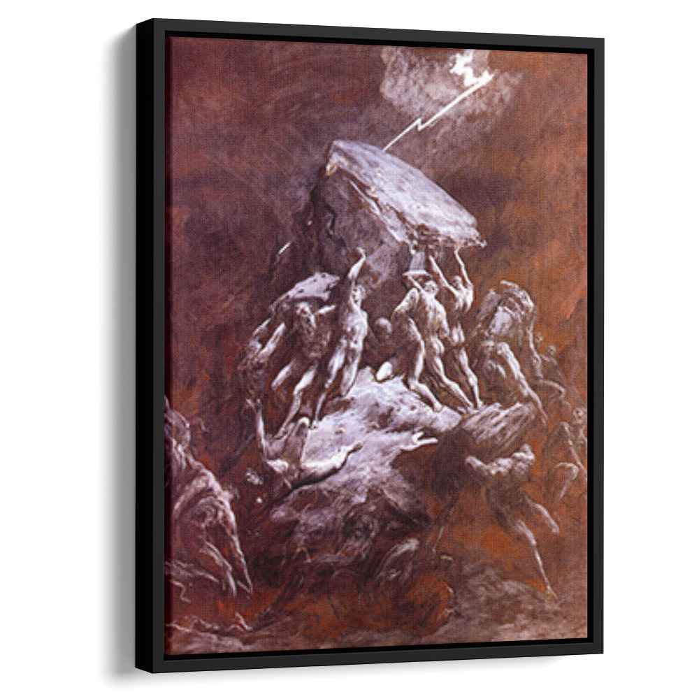 The Clash of the Titans 1866 by Gustave Dore by Gustave Dore - Oil Painting canvas print