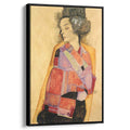 The Daydreamer Gerti Schiele 1911 by Egon Schiele by Egon Schiele - Expressionist canvas print