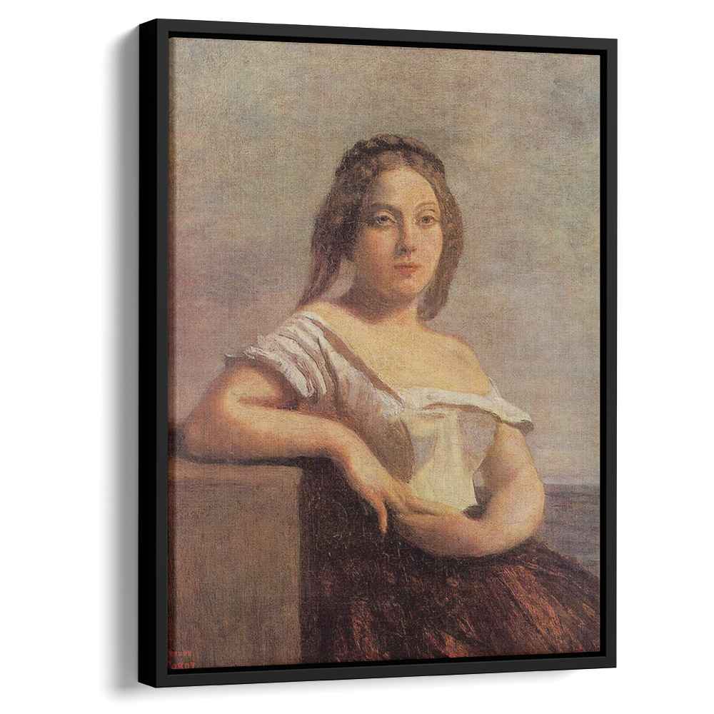 The Fair Maid of Gascony The Blond Gascon 1850 by Camille Corot by Camille Corot - Realist canvas print