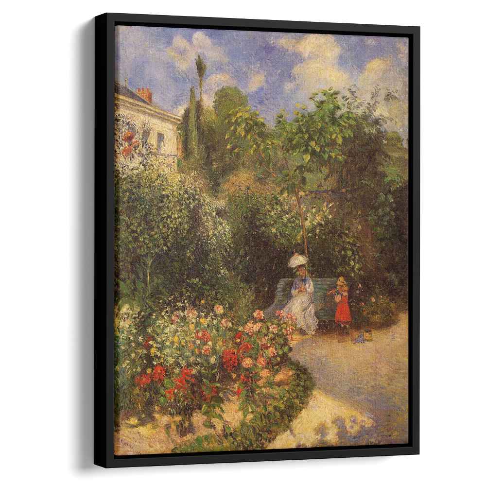 The Garden at Pontoise 1877 by Camille Pissarro by Camille Pissarro - Impressionist canvas print
