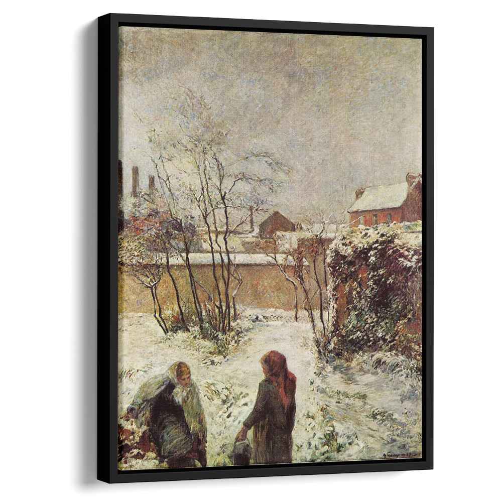 The garden in winter, rue Carcel by Paul Gauguin by Paul Gauguin - Post-Impressionist canvas print
