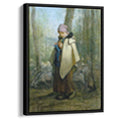 The Knitting Shepherdess 1857 by Jean-Francois Millet by Jean-Francois Millet - Oil Painting canvas print
