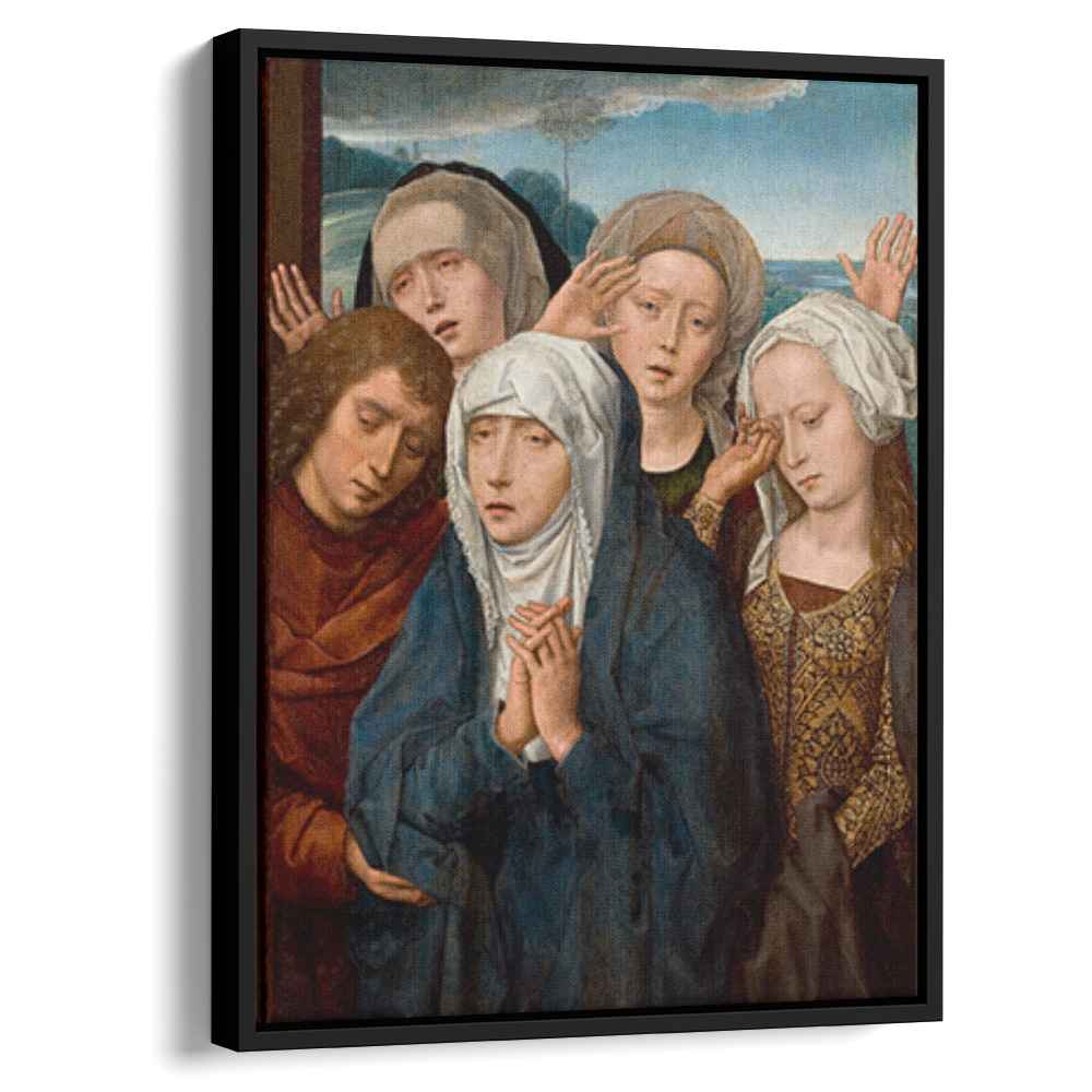 The Mourning Virgin with St. John and the Pious Women from Galilee 1485 by Hans Memling by Hans Memling - Northern Renaissance canvas print