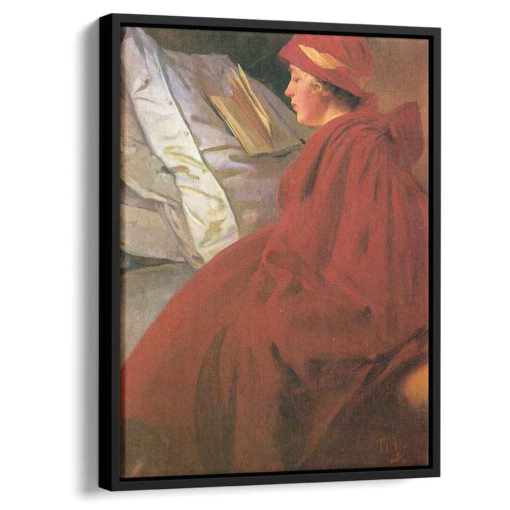 The Red Cape 1902 by Alphonse Mucha by Alphonse Mucha - Art Nouveau canvas print