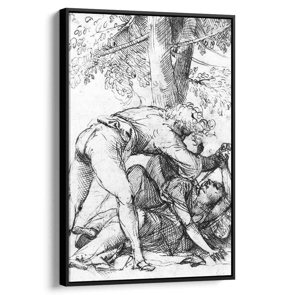 The Vicious Husband 1511 by Titian by Titian - Renaissance canvas print