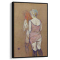 Two Half Naked Women Seen from Behind in the Rue des Moulins Brothel 1894 by Henri de Toulouse-Lautrec by Henri de Toulouse-Lautrec - Post-Impressionist canvas print