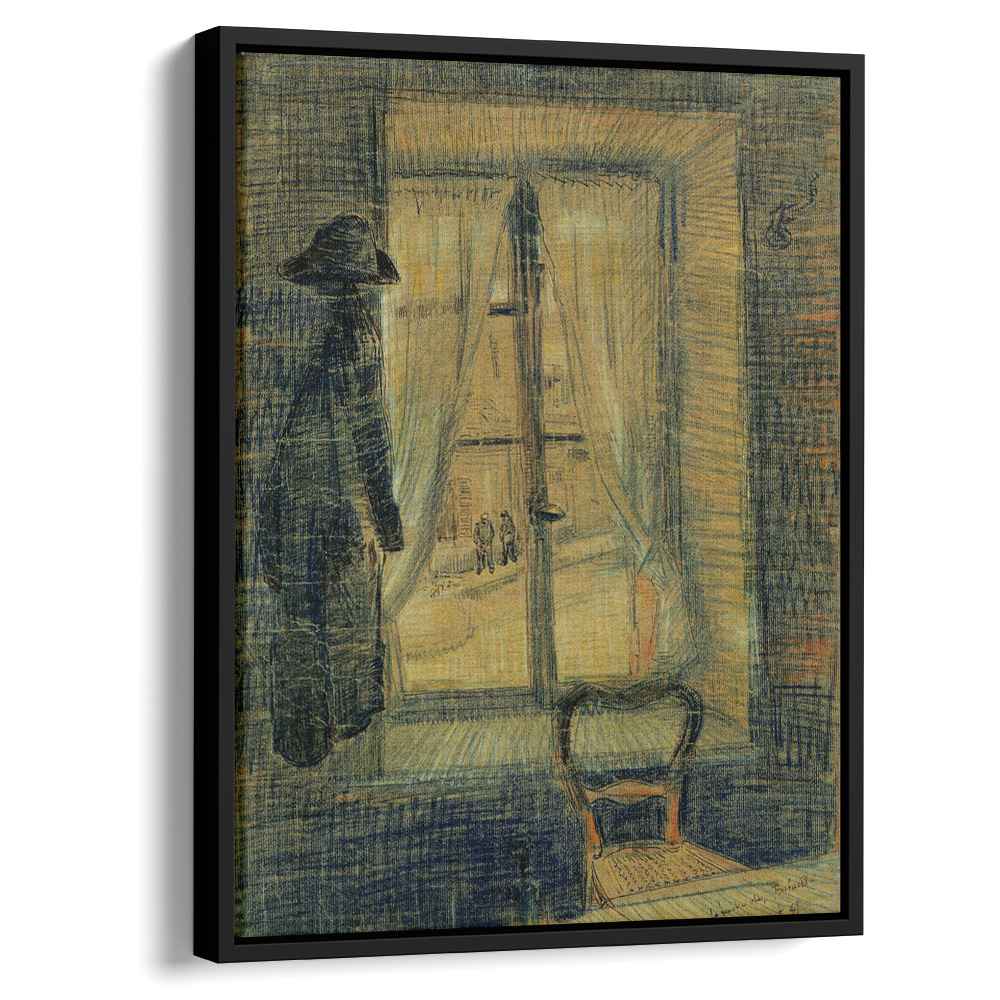 Window in the Bataille Restaurant 1887 by Vincent van Gogh by Vincent van Gogh - Post-Impressionist canvas print
