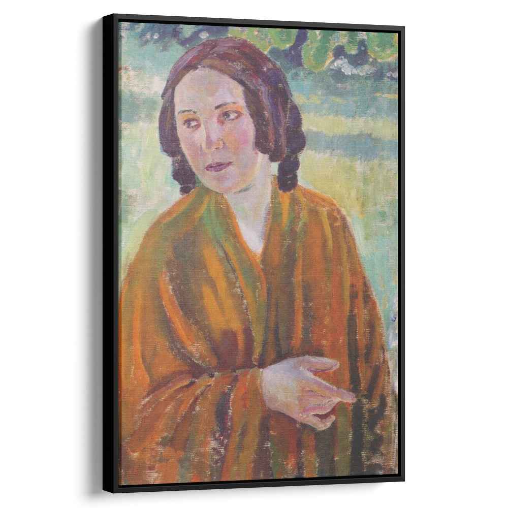 Woman in a Yellow Shawl 1904 by Victor Borisov-Musatov by Victor Borisov-Musatov - Symbolist canvas print