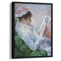 Woman Reading 1879 by Mary Cassatt by Mary Cassatt - Impressionist canvas print