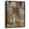 Woman Squatting 1879 by Edgar Degas by Edgar Degas - Impressionist canvas print