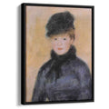 Woman with a Blue Blouse 1883 by Pierre-Auguste Renoir by Pierre-Auguste Renoir - Impressionist canvas print