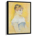 Young Girl in a Blue Corset by Pierre-Auguste Renoir by Pierre-Auguste Renoir - Impressionist canvas print