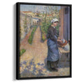 Young Woman Washing Plates 1882 by Camille Pissarro by Camille Pissarro - Impressionist canvas print